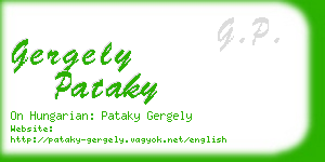 gergely pataky business card